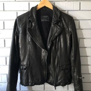 Allsaints black leather jacket